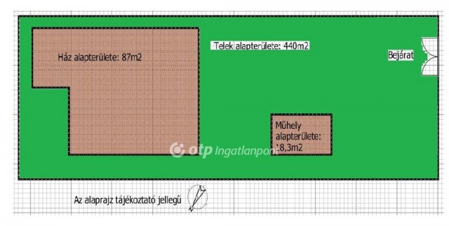 Eladó nyaraló, Dömsödön 26.49 M Ft, 1+2 szobás