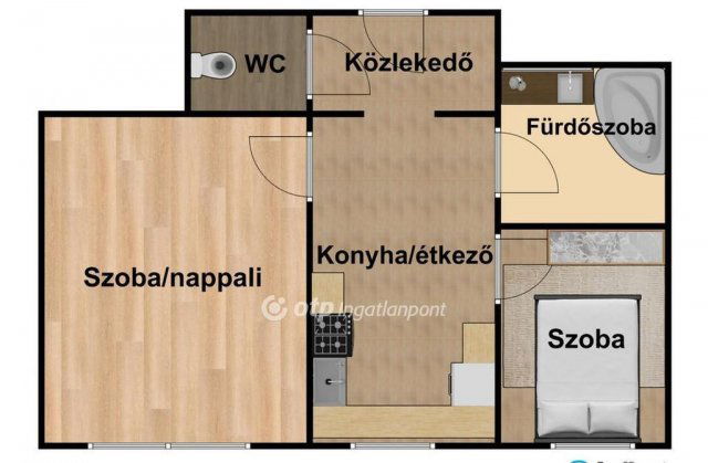 Eladó téglalakás, Debrecenben 65 M Ft, 1+1 szobás