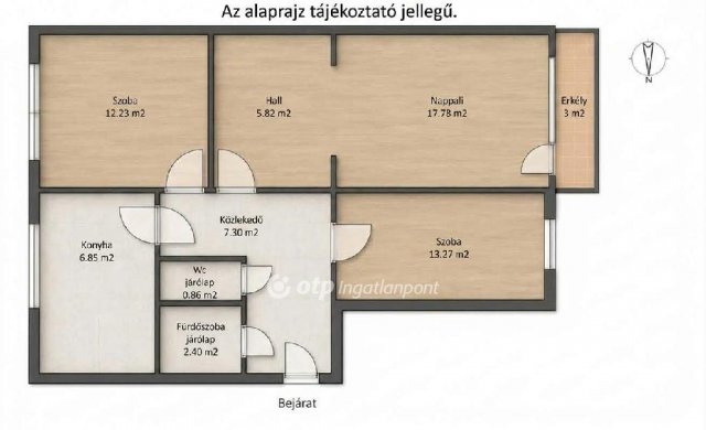Eladó panellakás, Győrött 69.9 M Ft, 3 szobás