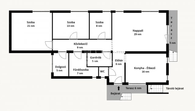 Kiadó téglalakás, albérlet, Érden 370 E Ft / hó, 3+2 szobás
