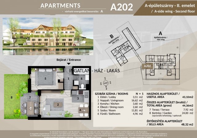 Eladó téglalakás, Veresegyházon 70.54 M Ft, 2 szobás