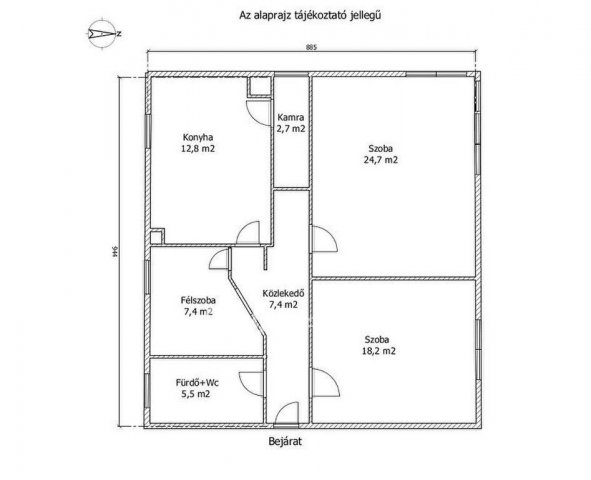 Eladó téglalakás, Győrött 62.9 M Ft, 2+1 szobás