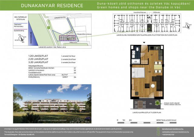Eladó téglalakás, Vácon, Paduc utcában 58.5 M Ft, 1 szobás