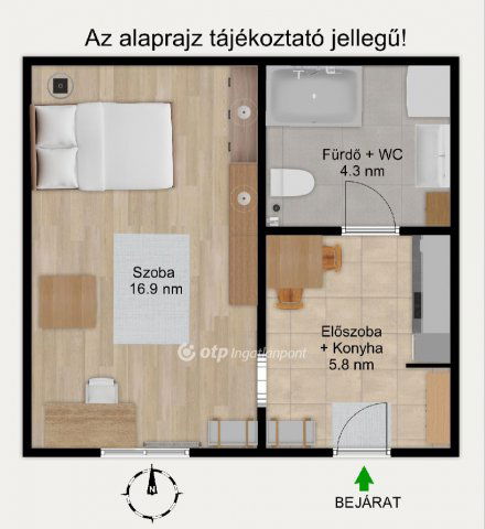 Eladó téglalakás, Budapesten, VII. kerületben 49 M Ft, 1 szobás