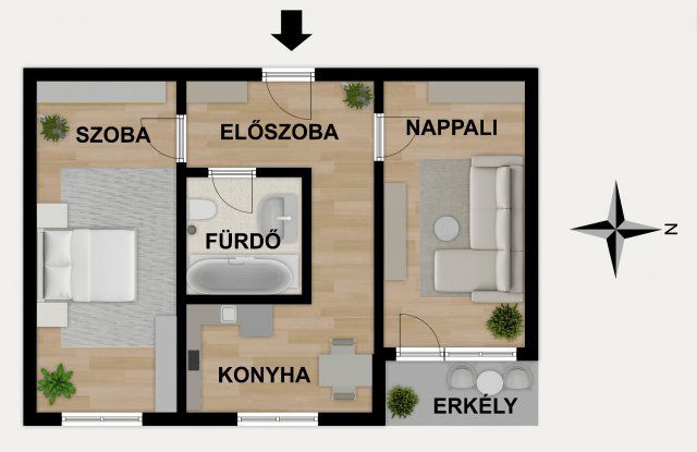 Eladó panellakás, Szolnokon 24.9 M Ft, 2 szobás