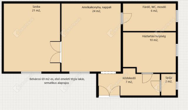 Eladó téglalakás, Szombathelyen 63 M Ft, 2 szobás