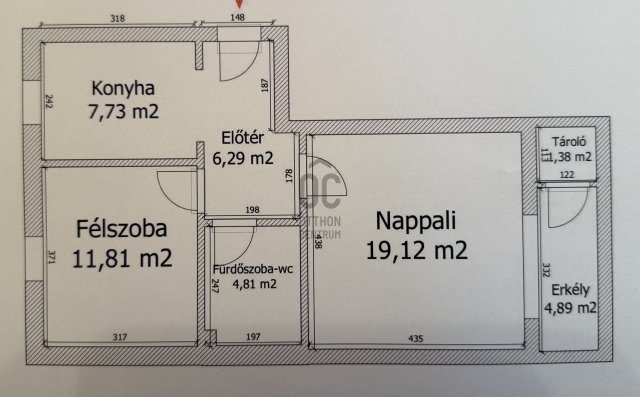 Eladó téglalakás, Pécsett, Nagymeszes dűlőn 57 M Ft, 2 szobás
