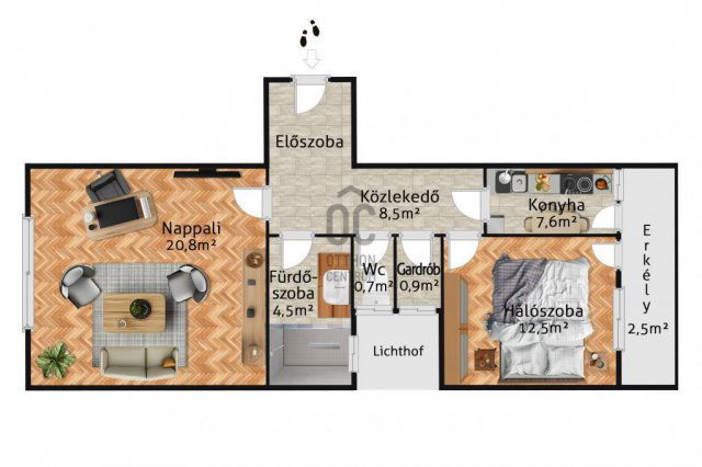 Eladó téglalakás, Budapesten, I. kerületben 109.9 M Ft, 2 szobás
