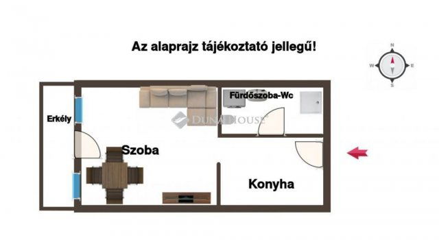 Eladó téglalakás, Fonyódon 32.9 M Ft, 1 szobás