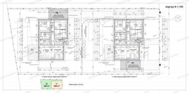 Eladó ikerház, Győrságon 59.9 M Ft, 4 szobás