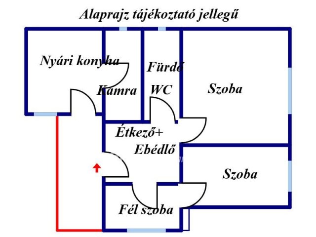 Eladó családi ház, Komádiban 15 M Ft, 2+1 szobás