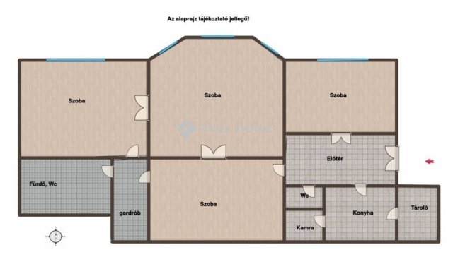 Eladó téglalakás, Pétfürdőn 58 M Ft, 4 szobás