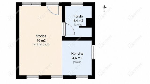 Eladó téglalakás, Miskolcon 23.9 M Ft, 1 szobás