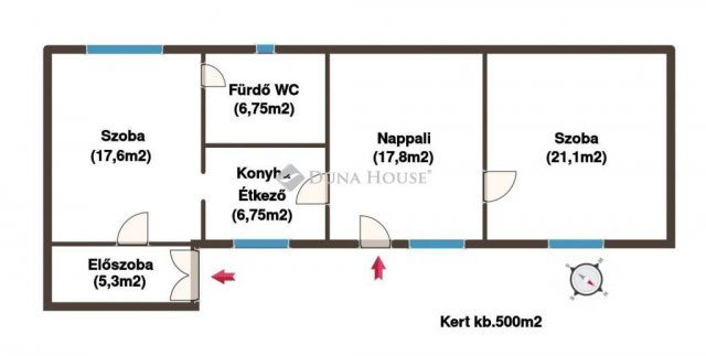 Eladó sorház, Répcelakon 11.5 M Ft, 3 szobás