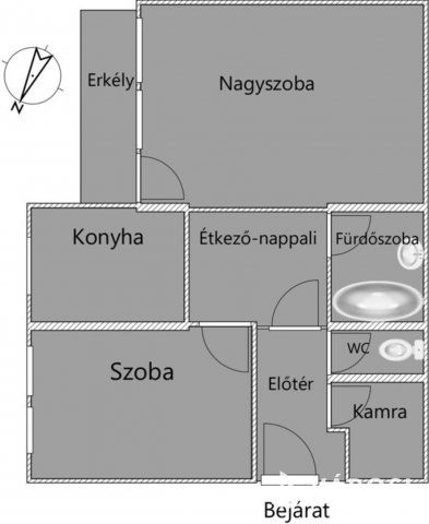 Eladó panellakás, Keszthelyen 37.9 M Ft, 2 szobás