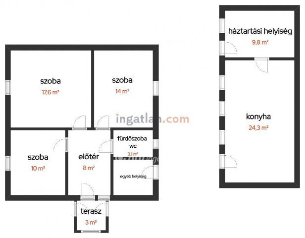 Eladó családi ház, Balotaszálláson 22.5 M Ft, 3 szobás