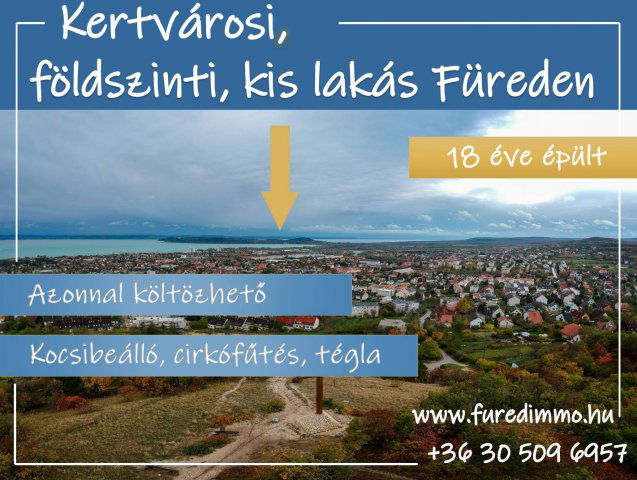 Eladó téglalakás, Balatonfüreden 55 M Ft, 1 szobás