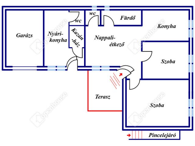 Eladó családi ház, Bocskaikerten 54.9 M Ft, 2 szobás