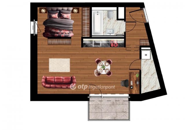 Eladó téglalakás, Dunaföldváron 51.932 M Ft, 1+1 szobás