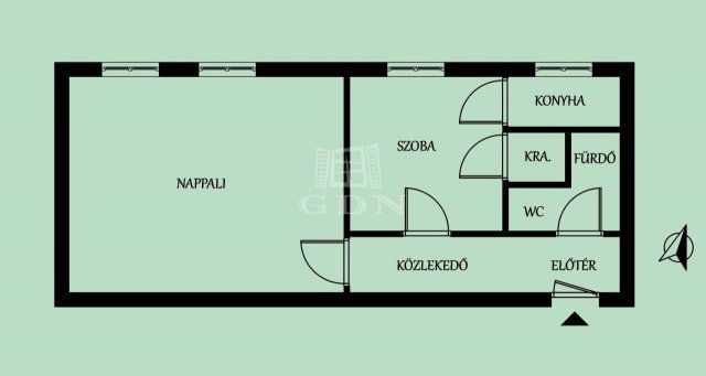 Eladó téglalakás, Budapesten, IX. kerületben 45.9 M Ft, 2 szobás