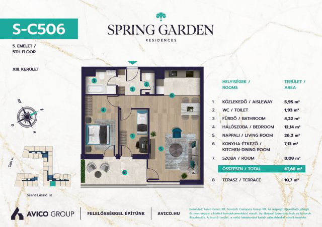 Eladó téglalakás, Budapesten, XIII. kerületben 120.69 M Ft