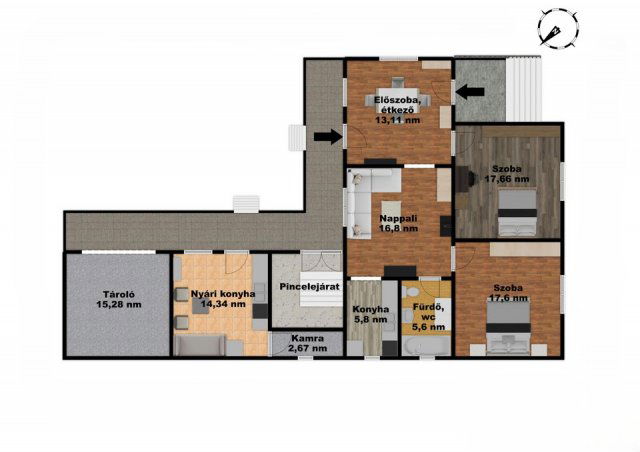 Eladó családi ház, Gyöngyöspatán 34.5 M Ft, 3 szobás