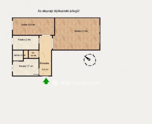 Eladó téglalakás, Szombathelyen 44.99 M Ft, 2 szobás