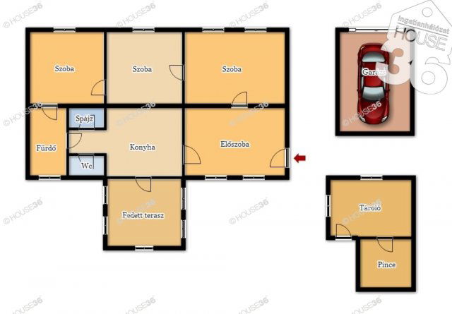 Eladó családi ház, Kecskeméten 36.5 M Ft, 3 szobás