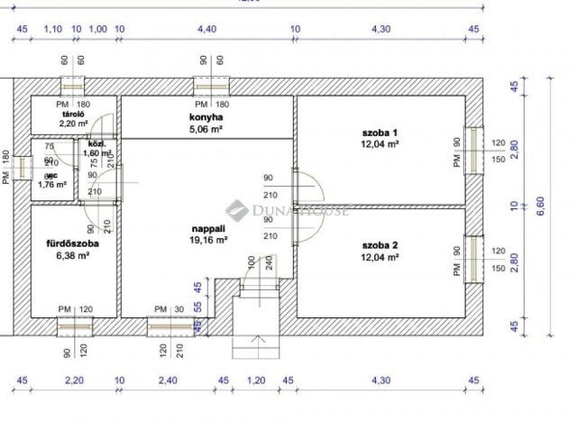 Eladó ikerház, Dánszentmiklóson 55 M Ft, 3 szobás