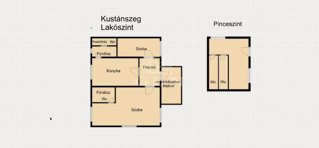 Eladó családi ház, Kustánszegen 35 M Ft, 2 szobás