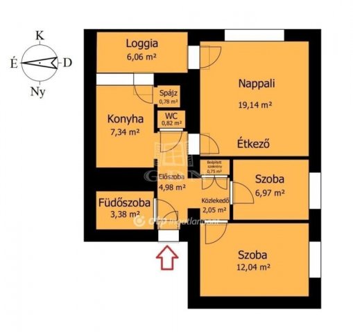 Eladó téglalakás, Miskolcon 42.7 M Ft, 2+1 szobás
