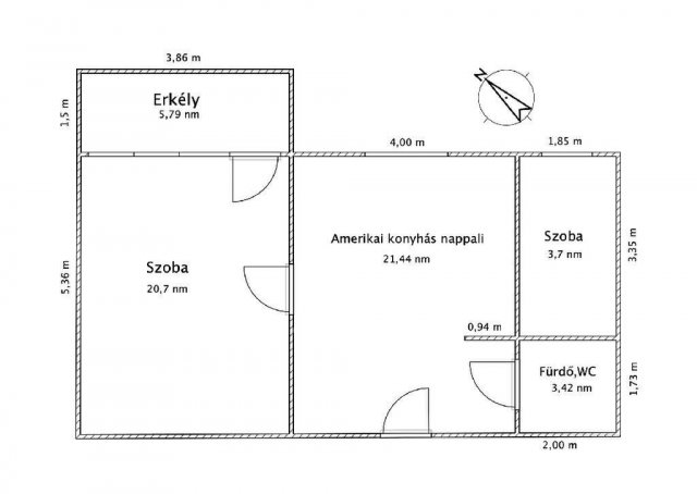 Eladó téglalakás, Ajkán 34 M Ft, 2 szobás