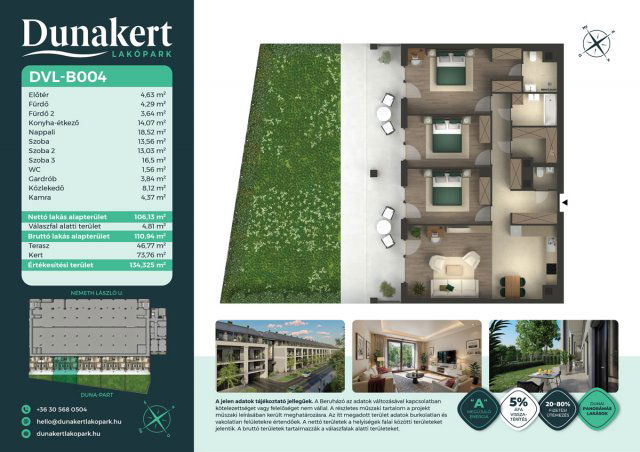 Eladó téglalakás, Vácon, Németh László utcában 130.99 M Ft