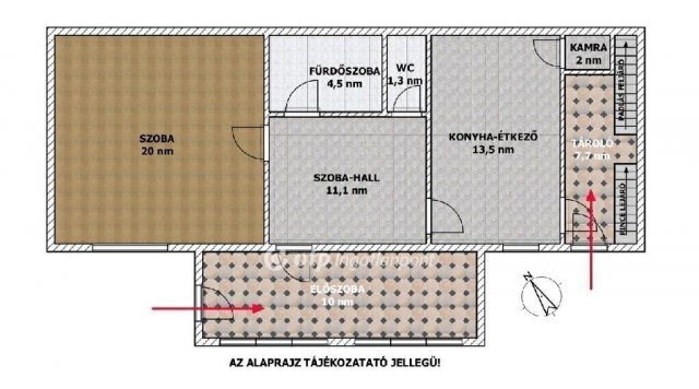 Eladó téglalakás, Budapesten, IV. kerületben 70.9 M Ft, 2 szobás