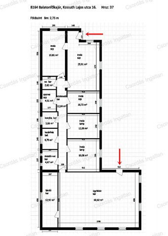 Eladó családi ház, Balatonfőkajáron 56.8 M Ft, 7 szobás