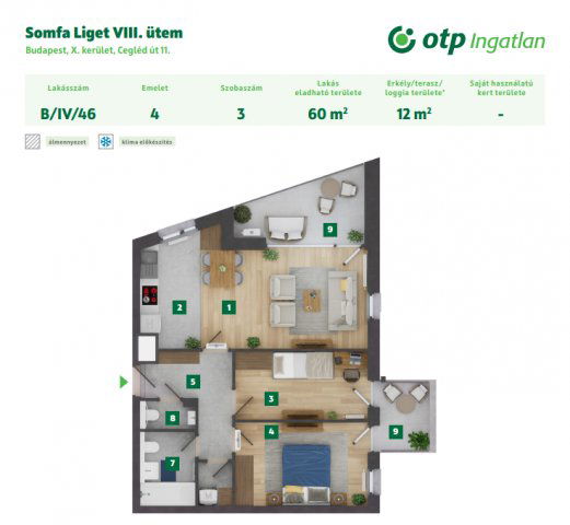 Eladó téglalakás, Budapesten, X. kerületben, Ceglédi úton