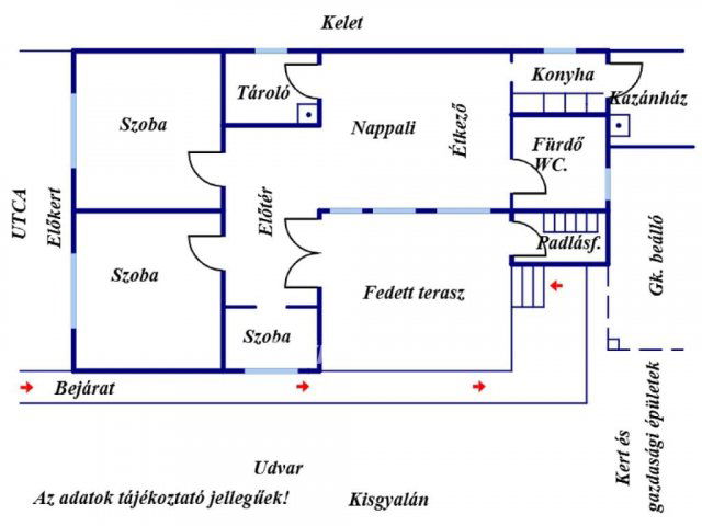 Eladó családi ház, Kisgyalánon 33.3 M Ft, 3+1 szobás