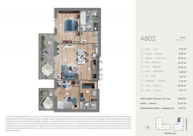 Eladó téglalakás, Budapesten, XIII. kerületben 121.49 M Ft
