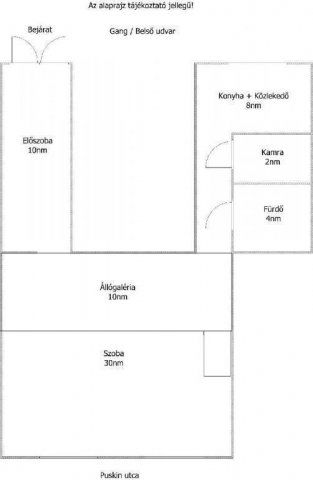 Eladó téglalakás, Budapesten, VIII. kerületben 74.9 M Ft