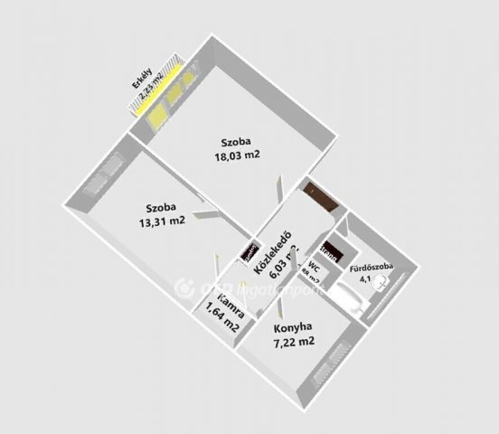 Eladó téglalakás, Mezőkövesden 32 M Ft, 2 szobás