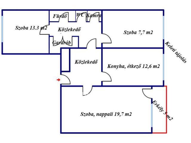Eladó téglalakás, Nyíregyházán 69.9 M Ft, 2+1 szobás