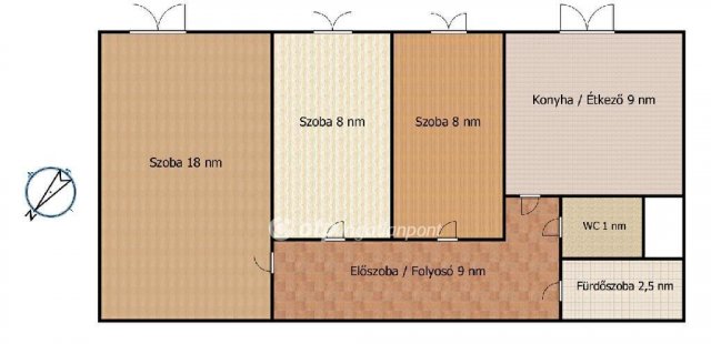 Eladó panellakás, Budapesten, XIX. kerületben 76.9 M Ft, 3 szobás