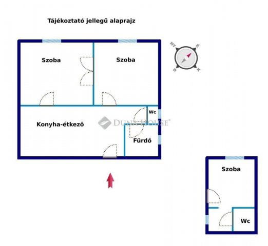 Eladó családi ház, Táborfalván 37.9 M Ft, 2 szobás