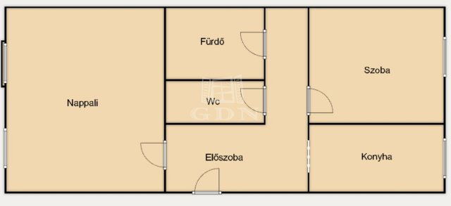 Eladó panellakás, Veszprémben 48.9 M Ft, 2 szobás