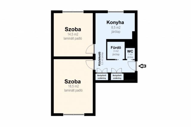 Kiadó téglalakás, albérlet, Miskolcon 120 E Ft / hó, 2 szobás