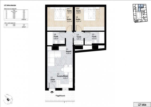 Eladó téglalakás, Budapesten, VI. kerületben, Jókai utcában