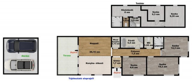 Eladó ikerház, Aszódon 135.7 M Ft, 5 szobás