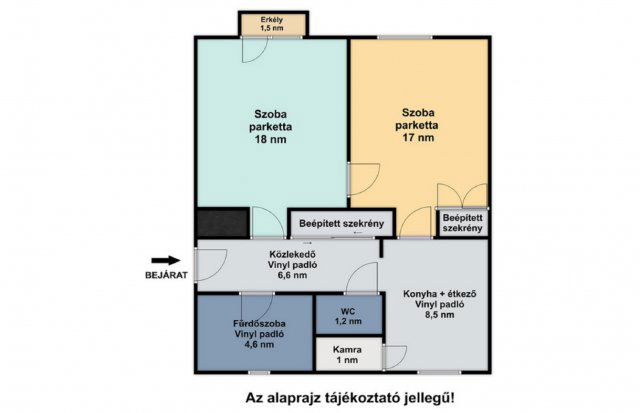 Eladó téglalakás, Szegeden 54.9 M Ft, 2 szobás