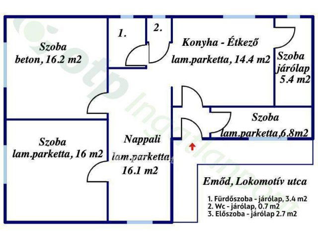 Eladó családi ház, Emődön 19.9 M Ft, 5 szobás
