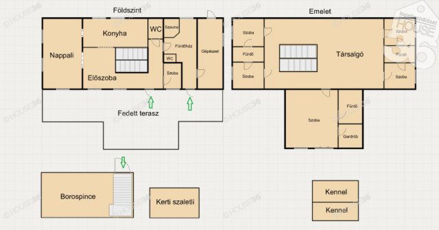 Eladó családi ház, Ballószögön 450 M Ft, 7 szobás